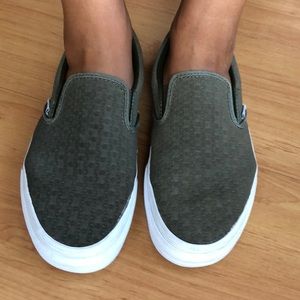 Vans olive green shoes